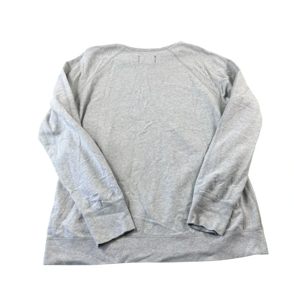 Reigning Champ Mens Gray Cotton Blend Crewneck Sweater XL Pullover Logo Canada